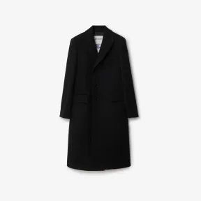 博百利/Burberry Wool Twill Coat (Black) - 男士 80771791