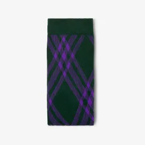 博百利/Burberry 格纹羊毛混纺连裤袜 (藤蔓绿 / 缎带紫) 80771931