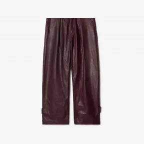 博百利/Burberry 褶饰皮革长裤 80790861