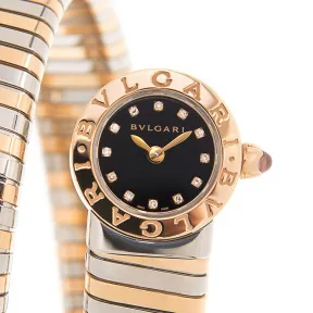 宝格丽/Bvlgari 黑色 18kt玫瑰金 石英机芯 手表 BBLP191TSG