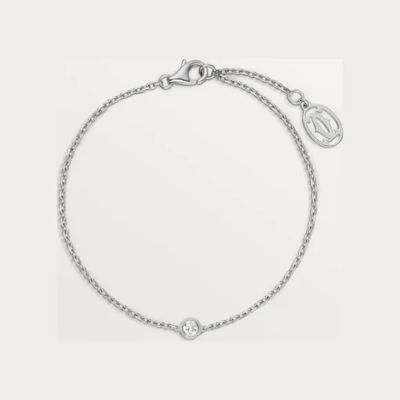 卡地亚/Cartier B6045517 - Cartier d'Amour手链 镶嵌圆形明亮式切割钻石 迷你款 18K白金 - 白金 钻石