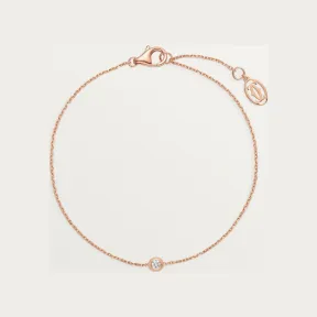 卡地亚/Cartier B6063017 - Cartier d'Amour手链 镶嵌圆形明亮式切割钻石 中号款 18K玫瑰金 - 玫瑰金 钻石