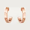 卡地亚/Cartier B8029000 - LOVE圈形耳环 小号款 18K玫瑰金 - 玫瑰金
