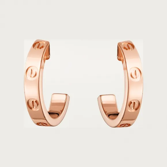 卡地亚/Cartier B8029000 - LOVE圈形耳环 小号款 18K玫瑰金 - 玫瑰金