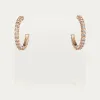 卡地亚/Cartier B8301244 - Etincelle de Cartier圈形耳环 小号款 铺镶钻石 18K玫瑰金 - 玫瑰金 钻石