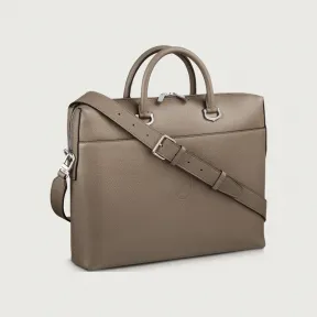 卡地亚/Cartier L1002348 小号公文包 Must de Cartier系列 棕色 小牛皮 灰褐色小牛皮 镀钯饰面 