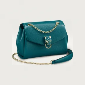 卡地亚/Cartier L1002361 迷你链条手袋 Panthère de Cartier猎豹系列 蓝色 小牛皮 石油蓝色小牛皮 镀金饰面 