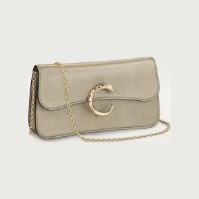 卡地亚/Cartier L1002382 - Panthère C de Cartier系列迷你款链条手袋 金色 小牛皮 - 金色金属质感小牛皮 镀金饰面