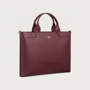 卡地亚/Cartier L1002664 - Cartier Losange系列纤薄款公文包 酒红色 小牛皮 - 酒红色粒纹小牛皮 镀金饰面 珐琅