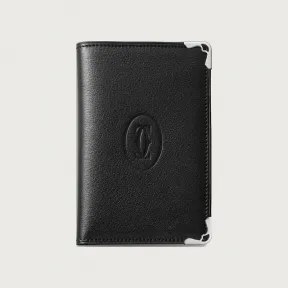 卡地亚/Cartier L3001370 - Must de Cartier 4信用卡皮夹 黑色 小牛皮 - 黑色小牛皮 精钢装饰