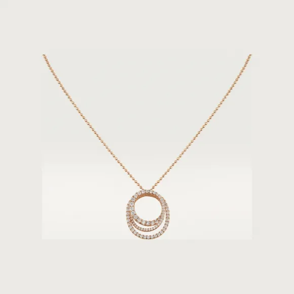 卡地亚/Cartier N7424322 - Etincelle de Cartier吊坠项链 铺镶钻石  18K玫瑰金 - 玫瑰金 钻石