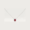 卡地亚/Cartier N7424327 - Cartier Destinée吊坠项链 镶嵌椭圆形切割红宝石 铺镶钻石  18K白金 - 白金 红宝石 钻石