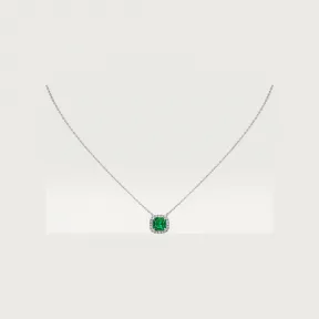 卡地亚/Cartier N7424367 - Cartier Destinée吊坠项链 镶嵌枕形切割祖母绿 铺镶钻石  18K白金 - 白金 祖母绿 钻石