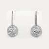 卡地亚/Cartier N8515038 - Galanterie de Cartier垂坠式耳环 镶嵌2颗圆形明亮式切割钻石 铺镶钻石  18K白金 - 白金 钻石
