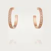卡地亚/Cartier N8515192 - LOVE圈形耳环 中号款 铺镶钻石 18K玫瑰金 - 玫瑰金 钻石