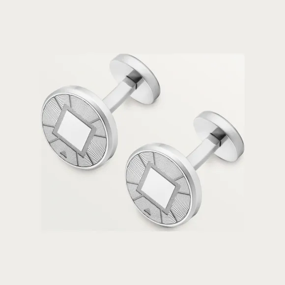 卡地亚/Cartier OG000447 Pasha de Cartier袖扣 纯银 镀钯饰面 