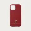 卡地亚/Cartier OG000672 Diabolo de Cartier iPhone 12和iPhone 12 Pro手机壳 红色小牛皮 