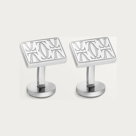 卡地亚/Cartier OG000894 - Double C de Cartier袖扣 - 纯银 镀钯饰面。