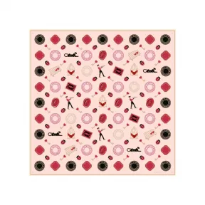 卡地亚/Cartier OS000090 Diabolo de Cartier方巾 粉红色斜纹真丝 