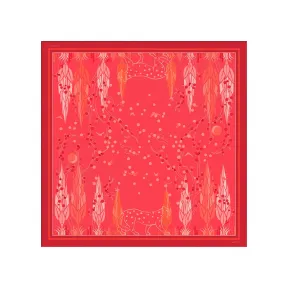 卡地亚/Cartier OS000178 - 方巾 - 鲜红色斜纹真丝。