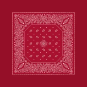 卡地亚/Cartier OS000215 - Double C Paisley 90方巾 - 红色斜纹真丝