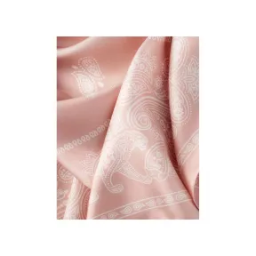 卡地亚/Cartier OS000216 - Double C Paisley 90方巾 - 粉红色斜纹真丝