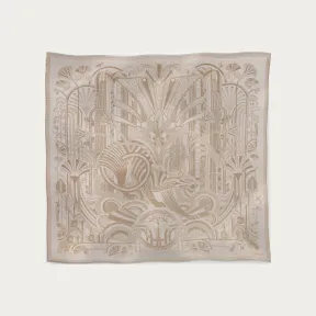 卡地亚/Cartier OS000242 - Panthère Art Déco系列披肩 - 米色羊毛与羊绒