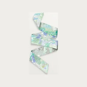 卡地亚/Cartier OS000259 -  猎豹温室图案Bandeau细丝巾  - 灰绿色斜纹真丝