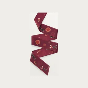 卡地亚/Cartier OS000292 - Diabolo de Cartier系列Bandeau细丝巾 - 葡萄红色和酒红色斜纹真丝