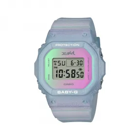 卡西欧/Casio BABY-G X-GIRL联名款 “蒸汽波”主题 配备可替换表带表圈 特殊背刻背光灯游环 防水防震运动表款BGD-565XG-2DR