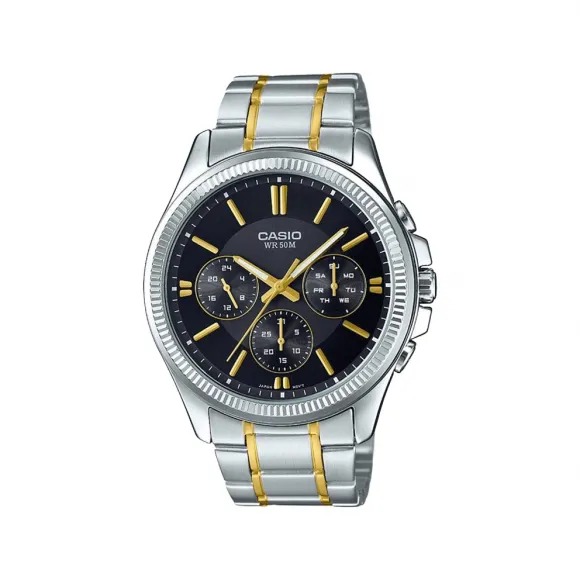 卡西欧/Casio Enticer系列 不锈钢 48.5X42X9.7 MM 石英机芯 男表 MTP-1375HSG-1