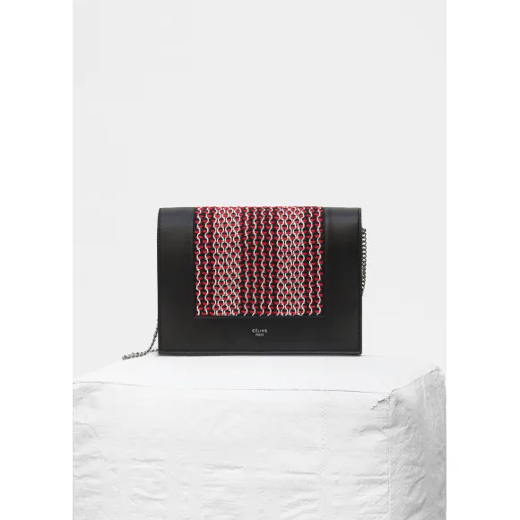 思琳/Celine  Frame织物面料拼光滑小羊皮链条晚装手包 107772BCA.27SX