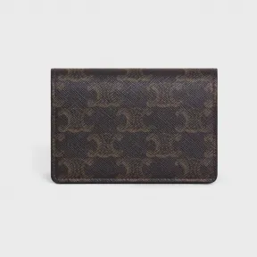 思琳/Celine TRIOMPHE 标志印花配钩扣零钱卡片包 10C662EW2.04LE