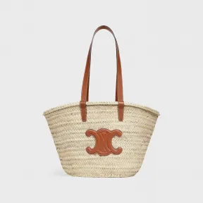 思琳/Celine 经典中号棕榈叶和牛皮革提篮包 114352FF7.04LU