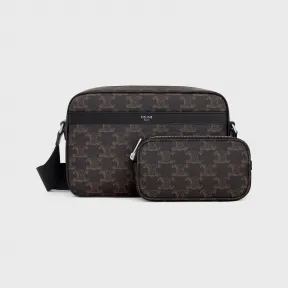 思琳/Celine MULTI标志印花牛皮革邮差包 114872EVJ.38SI