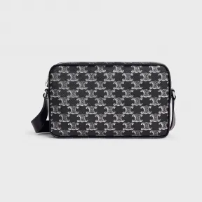 思琳/Celine 男士 中号标志印花牛皮革邮差包 194502EVK.36SB