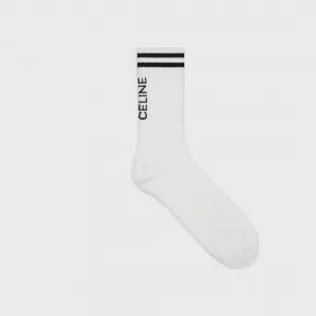 思琳/Celine CELINE条纹棉质短袜 2A25P035N.01WB.L