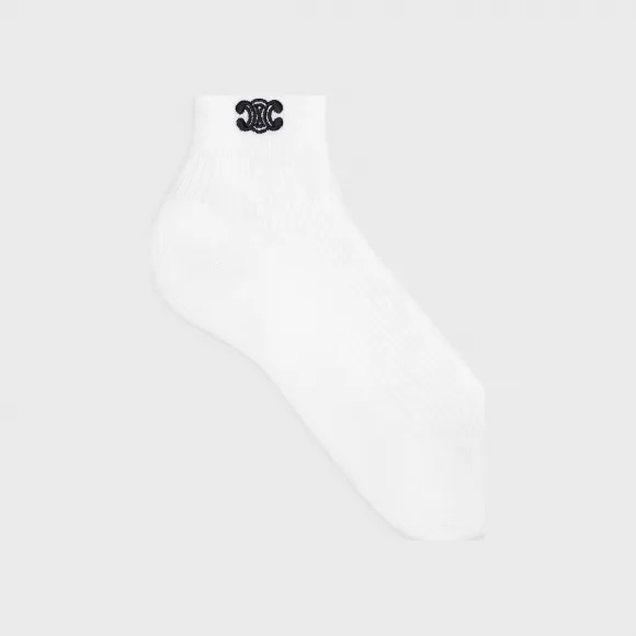 思琳/Celine TRIOMPHE棉质短袜 2A25W961M.01OW.L