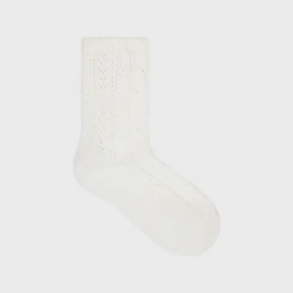 思琳/Celine 棉质网眼短袜 2ADM9851V.01OW