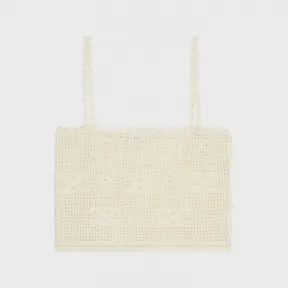 思琳/Celine 女士 TRIOMPHE钩针编织棉质背心 2AE54924T.01OW.M