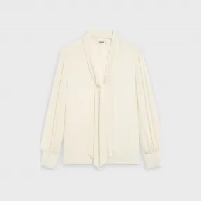 思琳/Celine 桑蚕丝绉纱蝴蝶结短衫 2B013008D.01AV.34