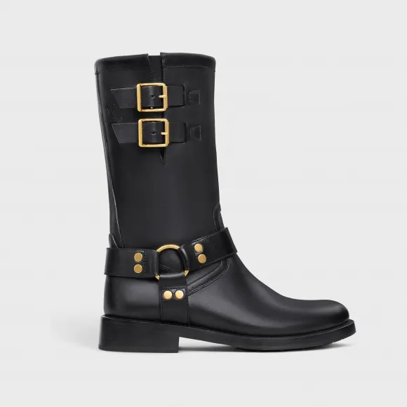 思琳/Celine 植鞣牛皮革中筒系带机车靴 2EG69305Q.38NO