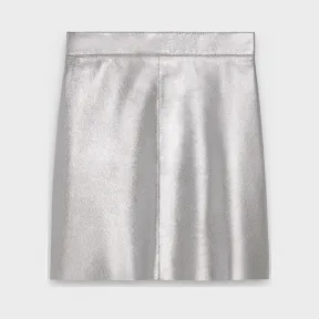 思琳/Celine 女士 直筒版型金属质感小羊皮半裙 2H063288D.36SI