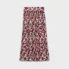 思琳/Celine 女士 花朵印花Sablé面料长款百褶半裙 2J056905D.27BW