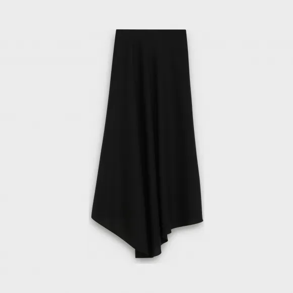 思琳/Celine 女士 羊毛sablé面料不对称长裙 2J064844C.38NO