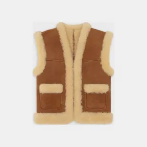 思琳/Celine 剪羊毛自然风背心 2O074269F.18CM.34