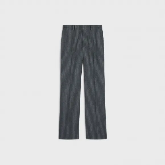 思琳/Celine 条纹法兰绒斜纹喇叭裤 2P585920C.10CR.34
