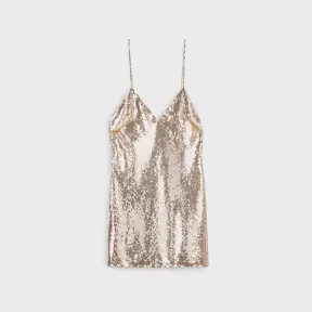 思琳/Celine 女士 桑蚕丝乔其纱刺绣迷你吊带裙 2R92J956F.02OQ.34