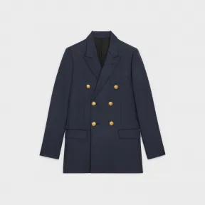 思琳/Celine 女士 编织马海羊毛长西装褛 - 海军蓝 2V684705L.07MR