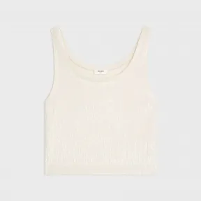 思琳/Celine 桑蚕丝平纹针织刺绣背心 2X07H396T.01OW